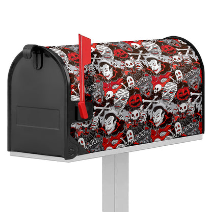 Halloween Monsters Pattern Print Mailbox Cover