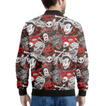 Halloween Monsters Pattern Print Men's Bomber Jacket