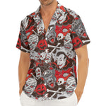 Halloween Monsters Pattern Print Men's Deep V-Neck Shirt
