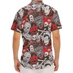 Halloween Monsters Pattern Print Men's Deep V-Neck Shirt