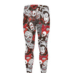 Halloween Monsters Pattern Print Men's leggings