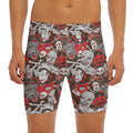 Halloween Monsters Pattern Print Men's Long Boxer Briefs