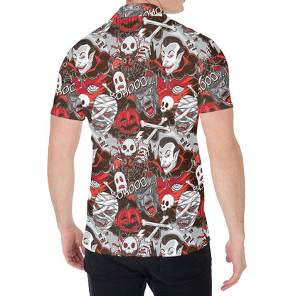Halloween Monsters Pattern Print Men's Shirt