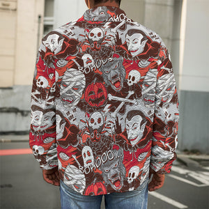 Halloween Monsters Pattern Print Men's Shirt Jacket