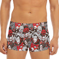 Halloween Monsters Pattern Print Men's Short Boxer Briefs