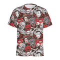 Halloween Monsters Pattern Print Men's Athletic T-Shirt