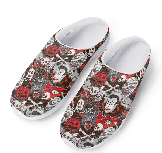 Halloween Monsters Pattern Print Mesh Casual Shoes