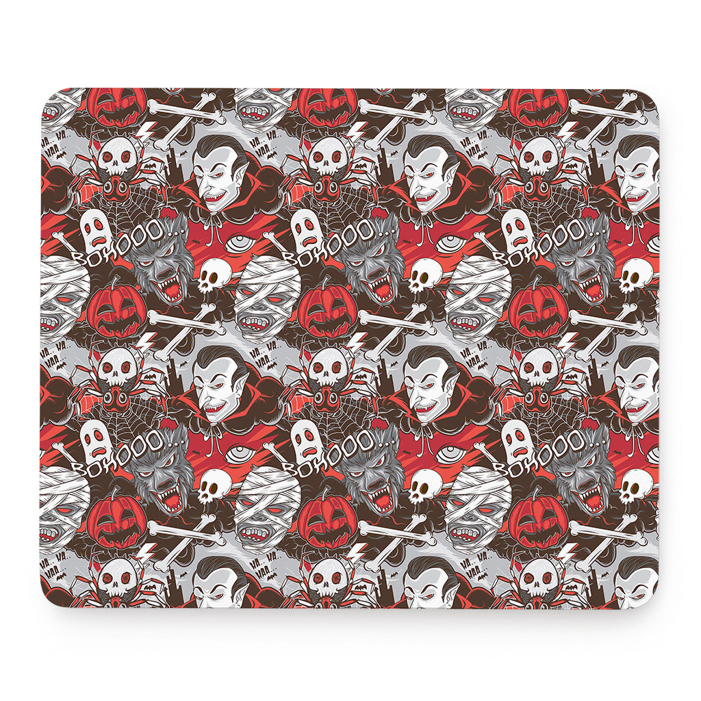 Halloween Monsters Pattern Print Mouse Pad