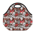 Halloween Monsters Pattern Print Neoprene Lunch Bag