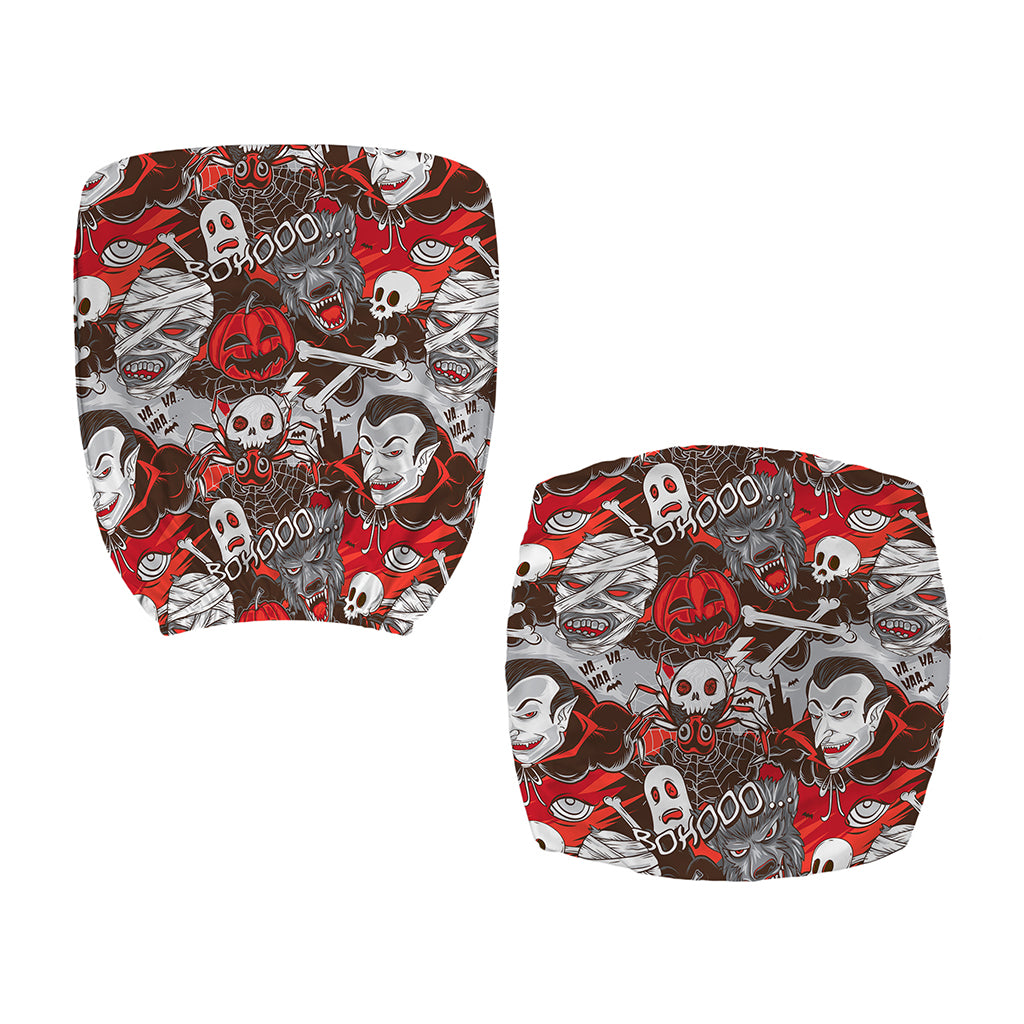 Halloween Monsters Pattern Print Office Chair Cover