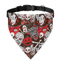 Halloween Monsters Pattern Print Over The Collar Dog Bandana