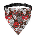 Halloween Monsters Pattern Print Over The Collar Dog Bandana