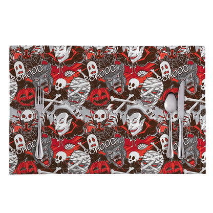 Halloween Monsters Pattern Print Placemat