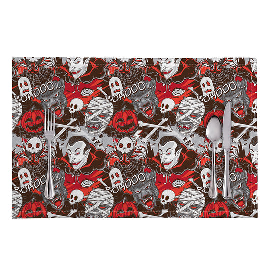 Halloween Monsters Pattern Print Placemat