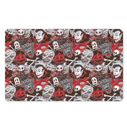 Halloween Monsters Pattern Print Polyester Doormat
