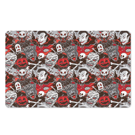 Halloween Monsters Pattern Print Polyester Doormat