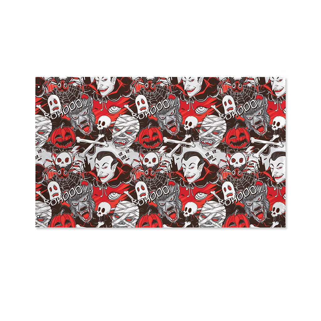 Halloween Monsters Pattern Print Polyester Flag
