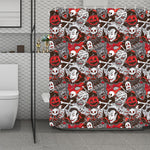 Halloween Monsters Pattern Print Polyester Shower Curtain