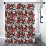 Halloween Monsters Pattern Print Premium Shower Curtain