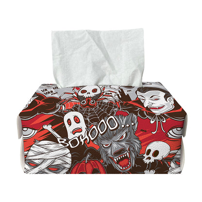 Halloween Monsters Pattern Print Rectangle Tissue Box Cover