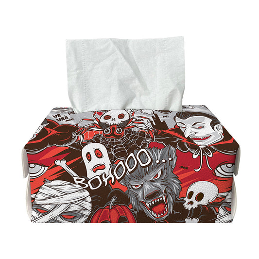 Halloween Monsters Pattern Print Rectangle Tissue Box Cover