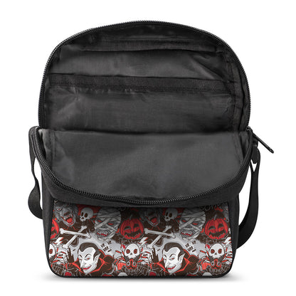 Halloween Monsters Pattern Print Rectangular Crossbody Bag