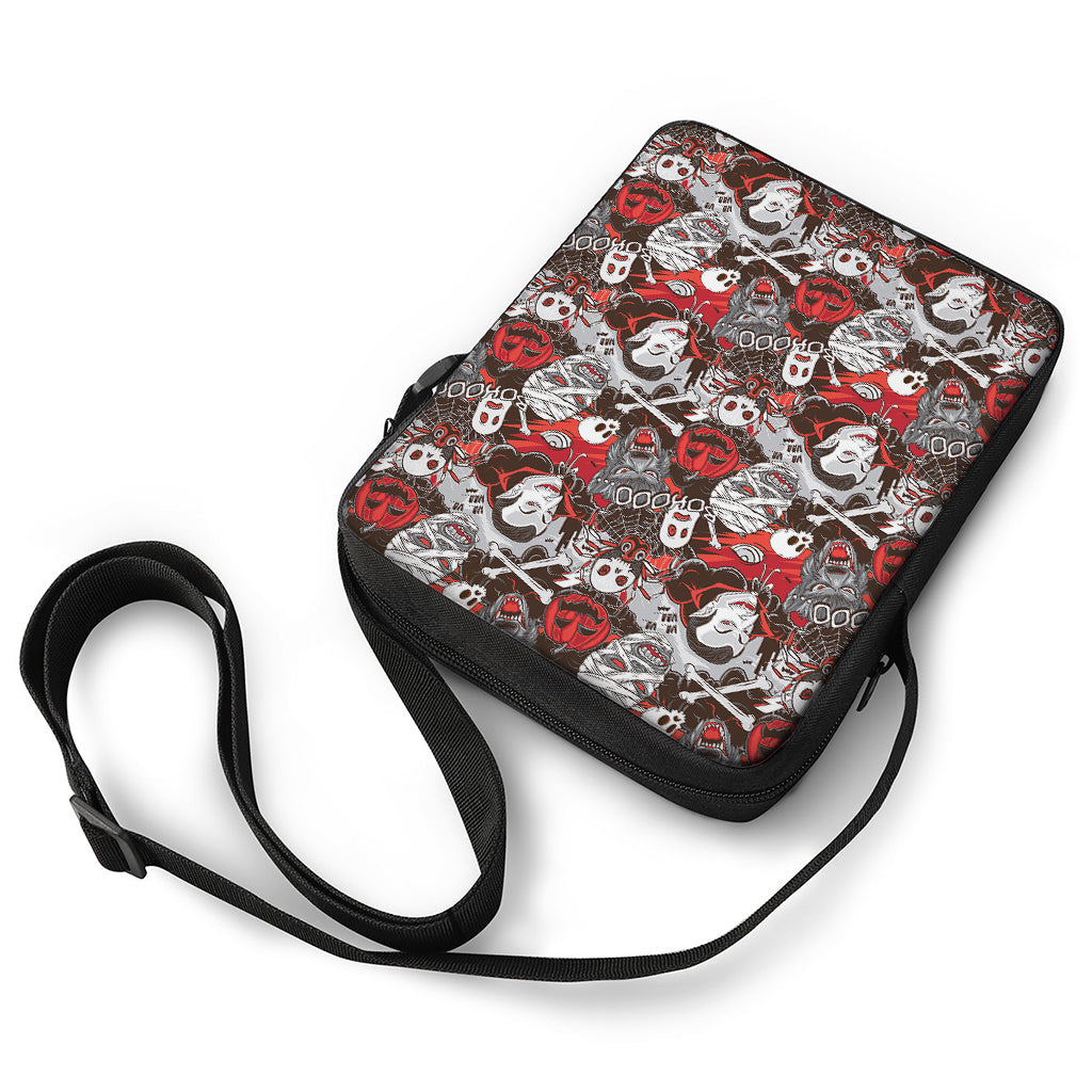 Halloween Monsters Pattern Print Rectangular Crossbody Bag