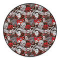 Halloween Monsters Pattern Print Round Floor Mat
