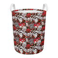 Halloween Monsters Pattern Print Round Laundry Basket