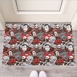 Halloween Monsters Pattern Print Rubber Doormat