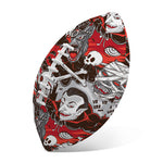 Halloween Monsters Pattern Print Rugby Ball