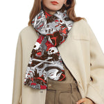 Halloween Monsters Pattern Print Scarf