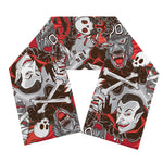 Halloween Monsters Pattern Print Scarf
