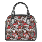 Halloween Monsters Pattern Print Shoulder Handbag
