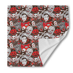 Halloween Monsters Pattern Print Silk Bandana