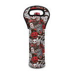 Halloween Monsters Pattern Print Single Neoprene Wine Tote