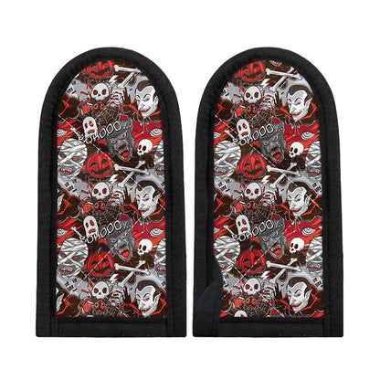 Halloween Monsters Pattern Print Skillet Handle Cover