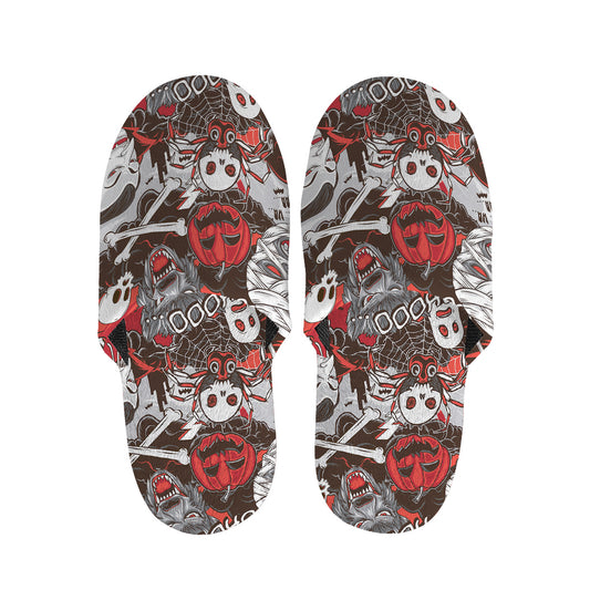 Halloween Monsters Pattern Print Slippers