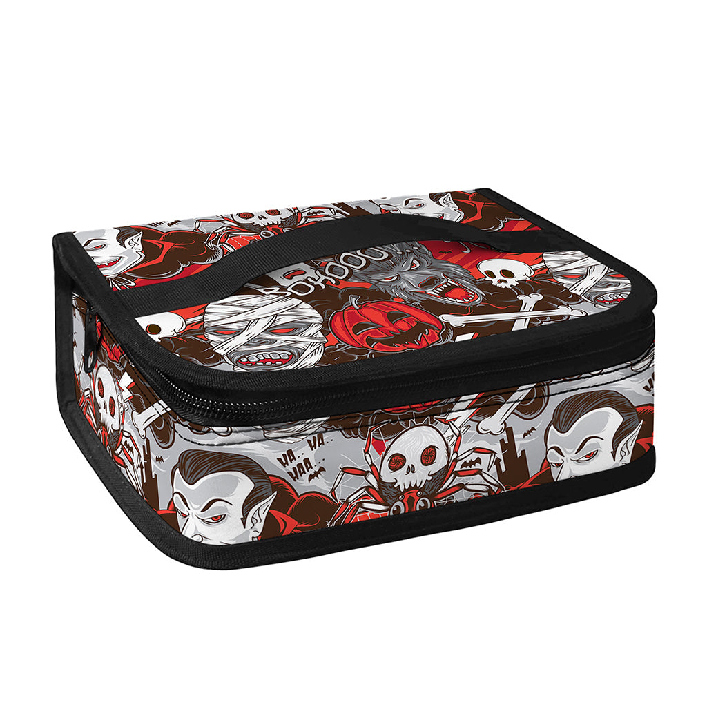 Halloween Monsters Pattern Print Small Lunch Bag