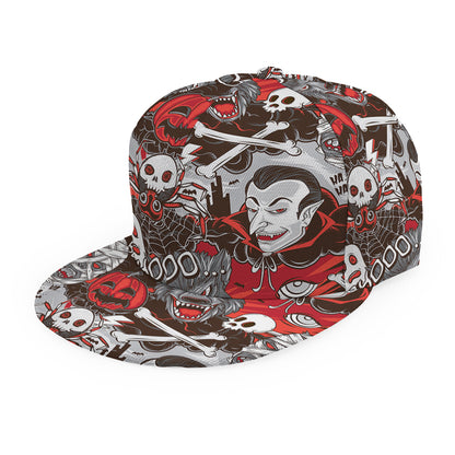 Halloween Monsters Pattern Print Snapback Cap