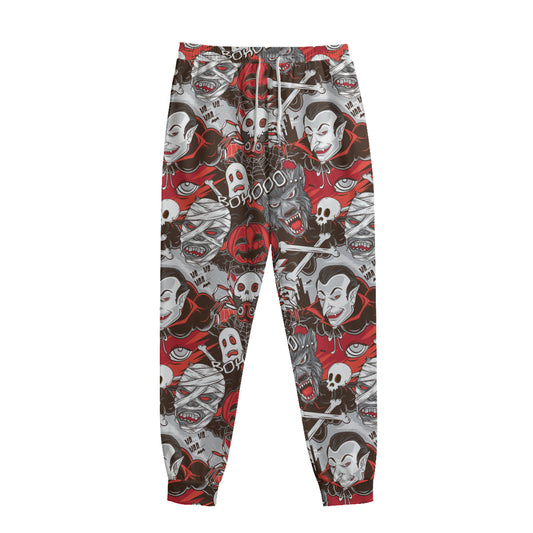 Halloween Monsters Pattern Print Sweatpants