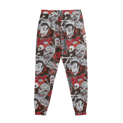 Halloween Monsters Pattern Print Sweatpants