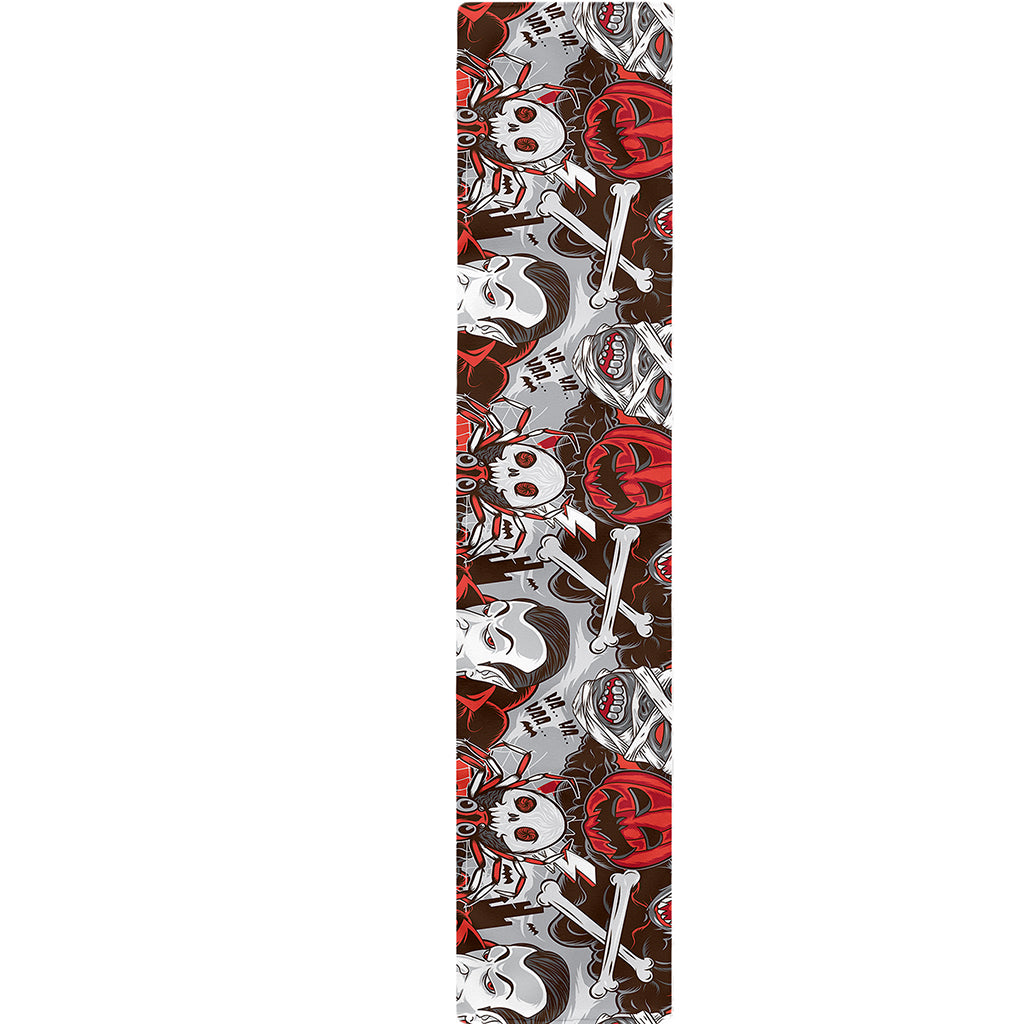 Halloween Monsters Pattern Print Table Runner