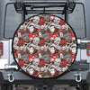 Halloween Monsters Pattern Print Tire Cover