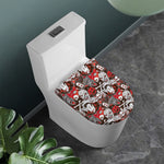 Halloween Monsters Pattern Print Toilet Lid Cover