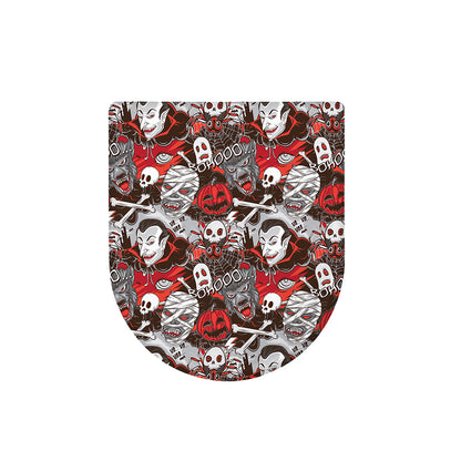 Halloween Monsters Pattern Print Toilet Lid Cover