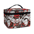 Halloween Monsters Pattern Print Travel Makeup Bag