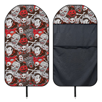 Halloween Monsters Pattern Print Waterproof Car Seat Cover
