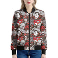 Halloween Monsters Pattern Print Women's Bomber Jacket