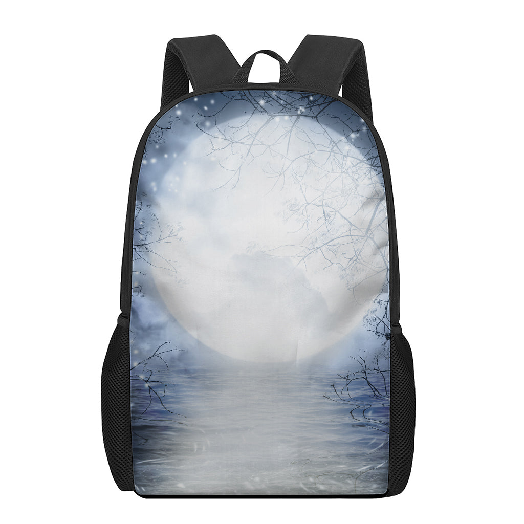 Halloween Moonlight Print 17 Inch Backpack
